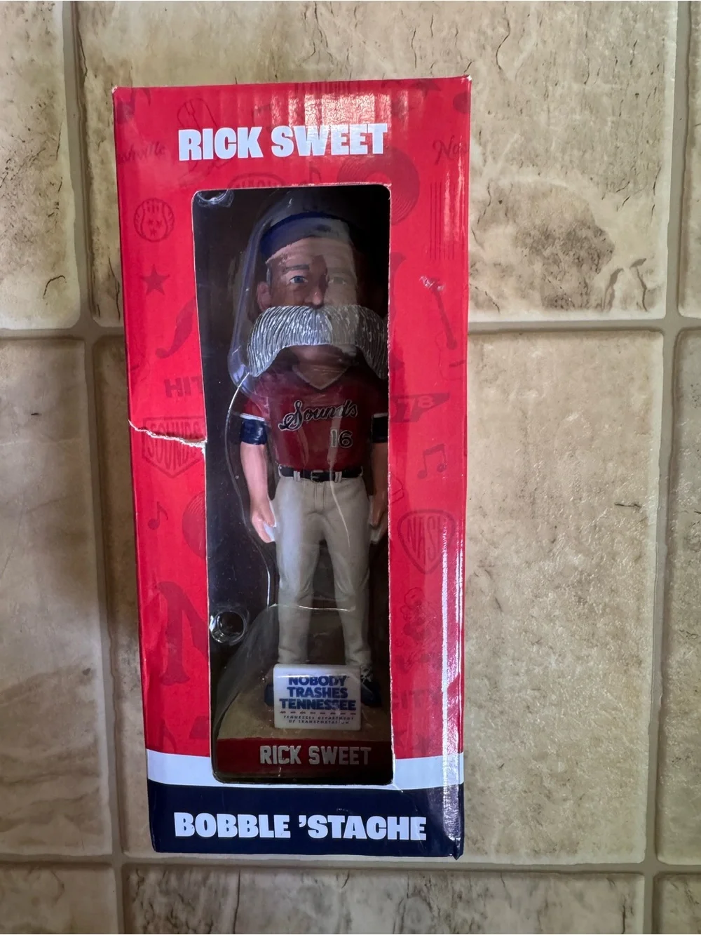 Red Bobble 'Stache Collectible Figure